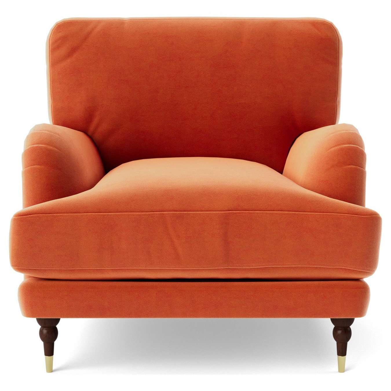 Swoon Charlbury Velvet Armchair - Burnt Orange - image 1