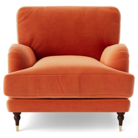 Swoon Charlbury Velvet Armchair - Burnt Orange - thumbnail 1
