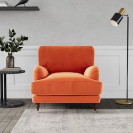Swoon Charlbury Velvet Armchair - Burnt Orange - thumbnail 2