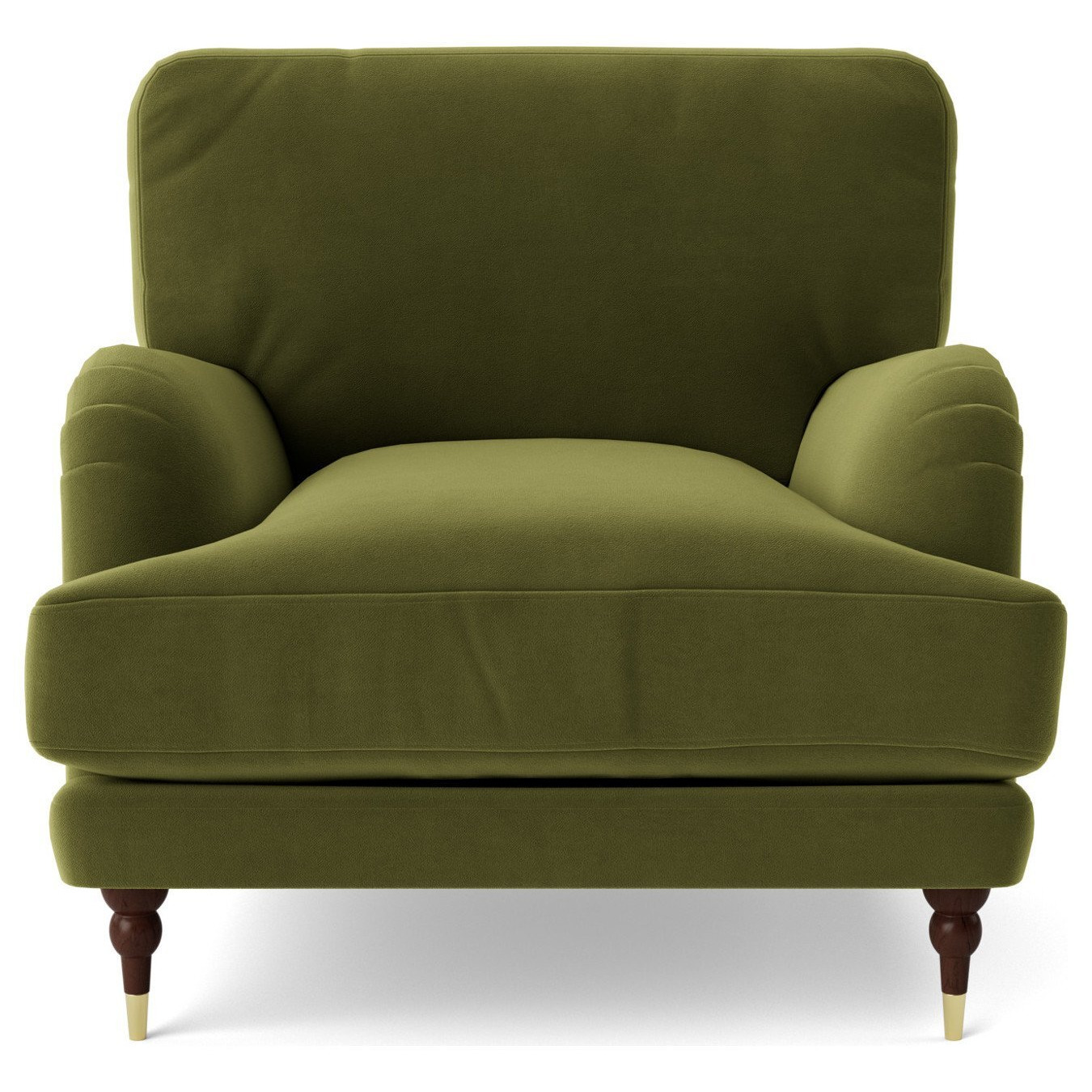Swoon Charlbury Velvet Armchair - Fern Green - image 1