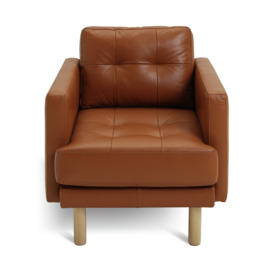 Habitat Newell Leather Armchair - Tan