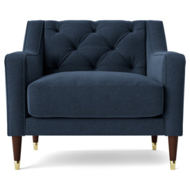 Swoon Pritchard Fabric Armchair - Indigo Blue