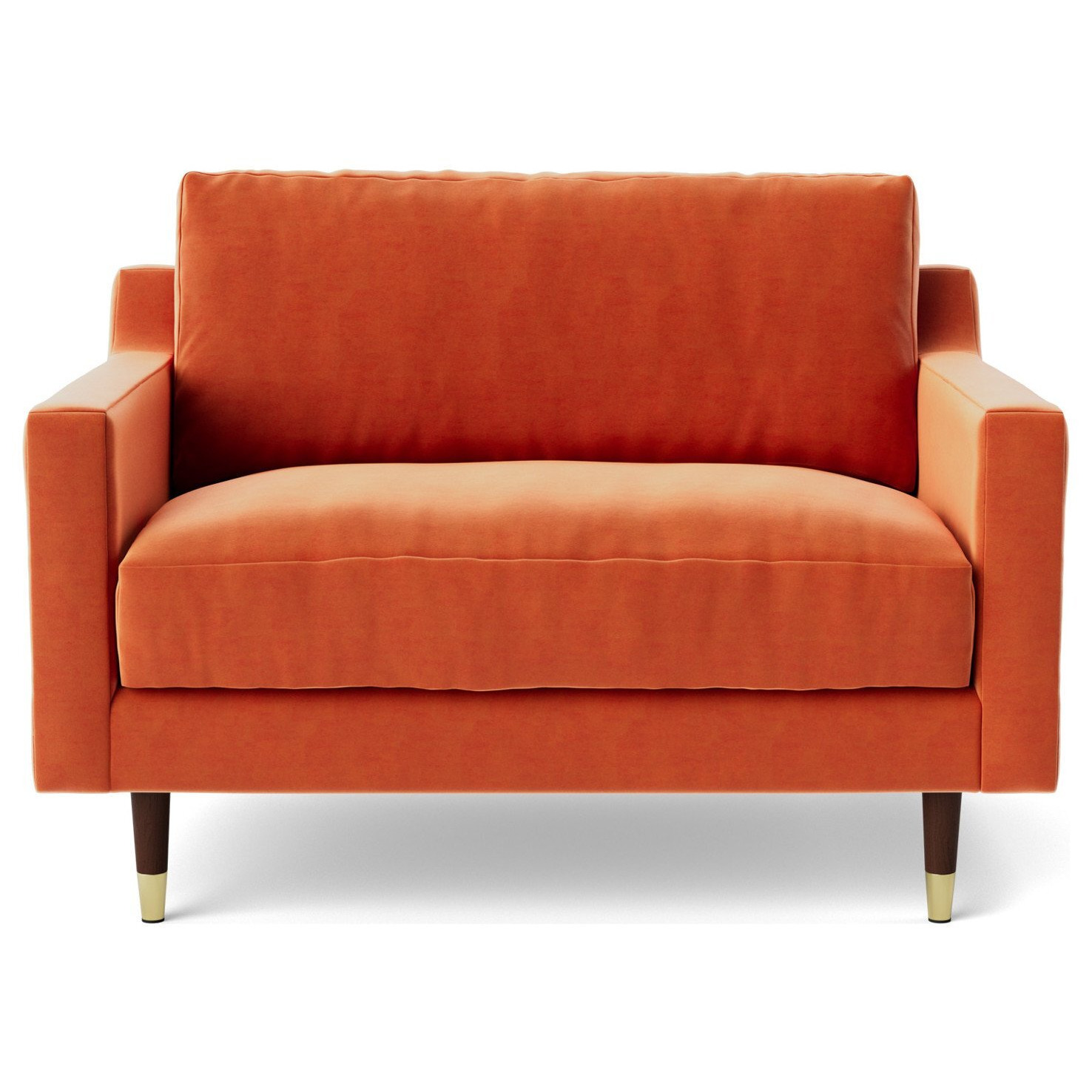 Swoon Rieti Velvet Cuddle Chair Burnt Orange by Argos