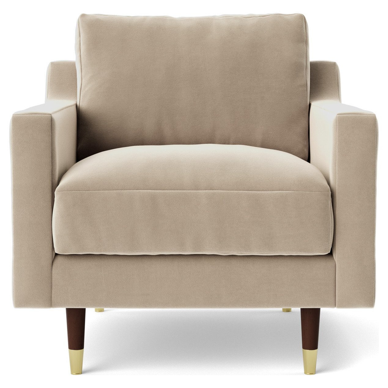 Swoon Rieti Velvet Armchair - Taupe