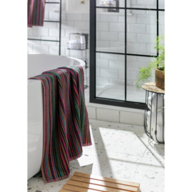 Habitat Cotton Skinny Bright Stripe Bath Towel-Multicoloured - thumbnail 2