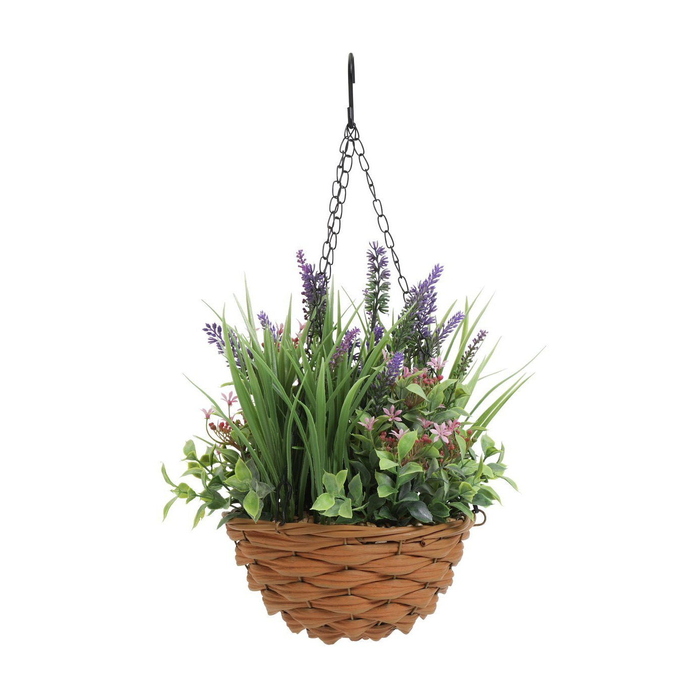 Garden by Sainsbury's Artificial Hanging Wicker Basket