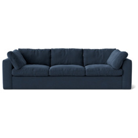 Swoon Seattle Fabric 3 Seater Sofa - Indigo Blue - thumbnail 1