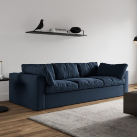 Swoon Seattle Fabric 3 Seater Sofa - Indigo Blue - thumbnail 2