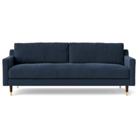 Swoon Rieti Fabric 3 Seater Sofa - Indigo Blue - thumbnail 1