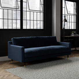 Swoon Rieti Fabric 3 Seater Sofa - Indigo Blue - thumbnail 2