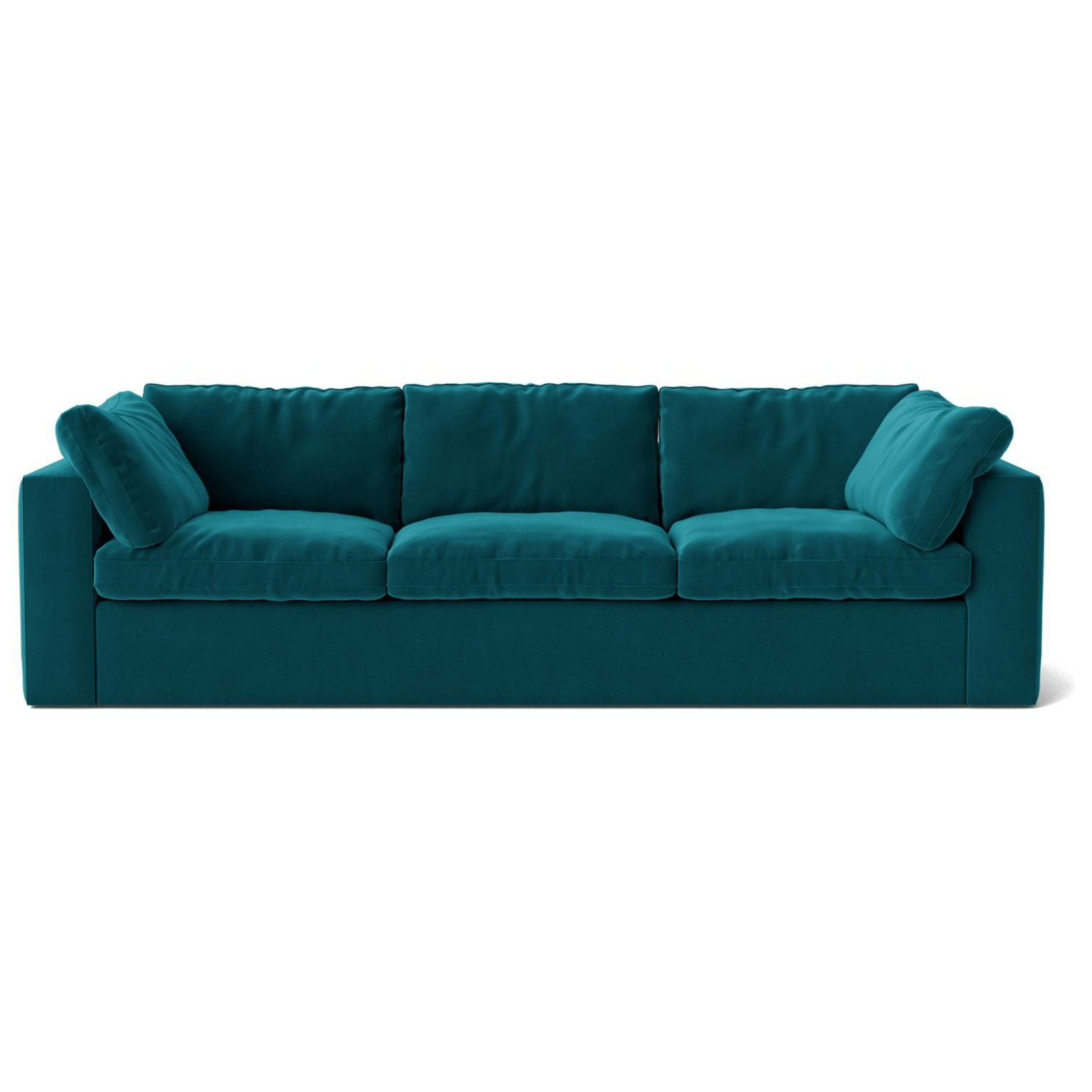 Swoon Seattle Velvet 3 Seater Sofa- Kingfisher Blue