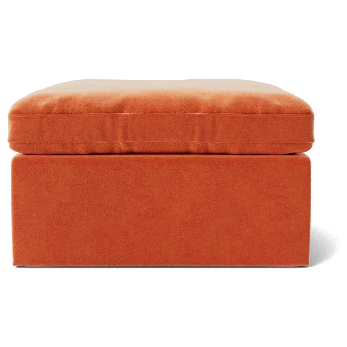Swoon Seattle Velvet Ottoman Footstool - Burnt Orange - image 1