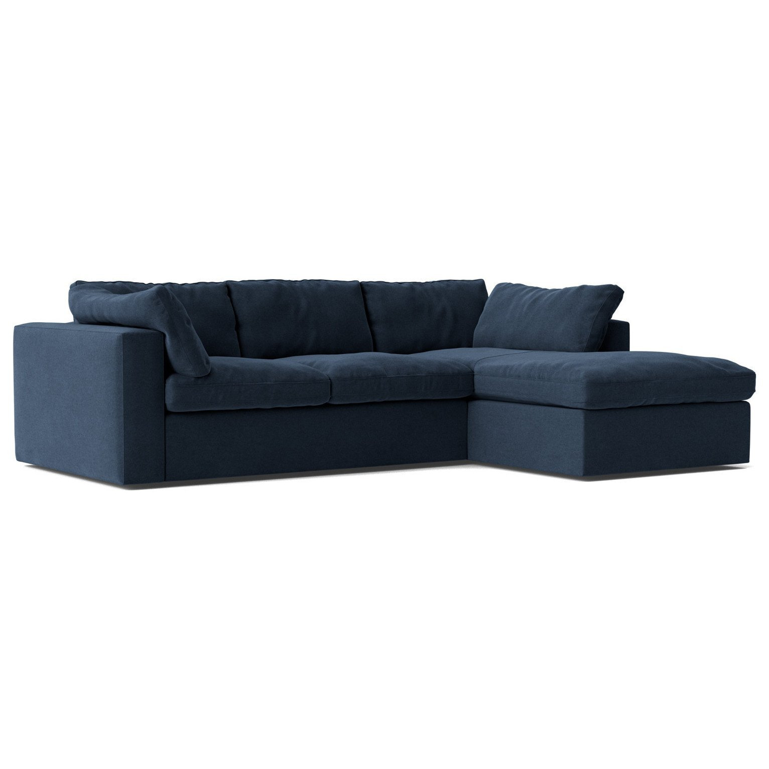 Swoon Seattle Fabric Right Hand Corner Sofa - Indigo Blue - image 1