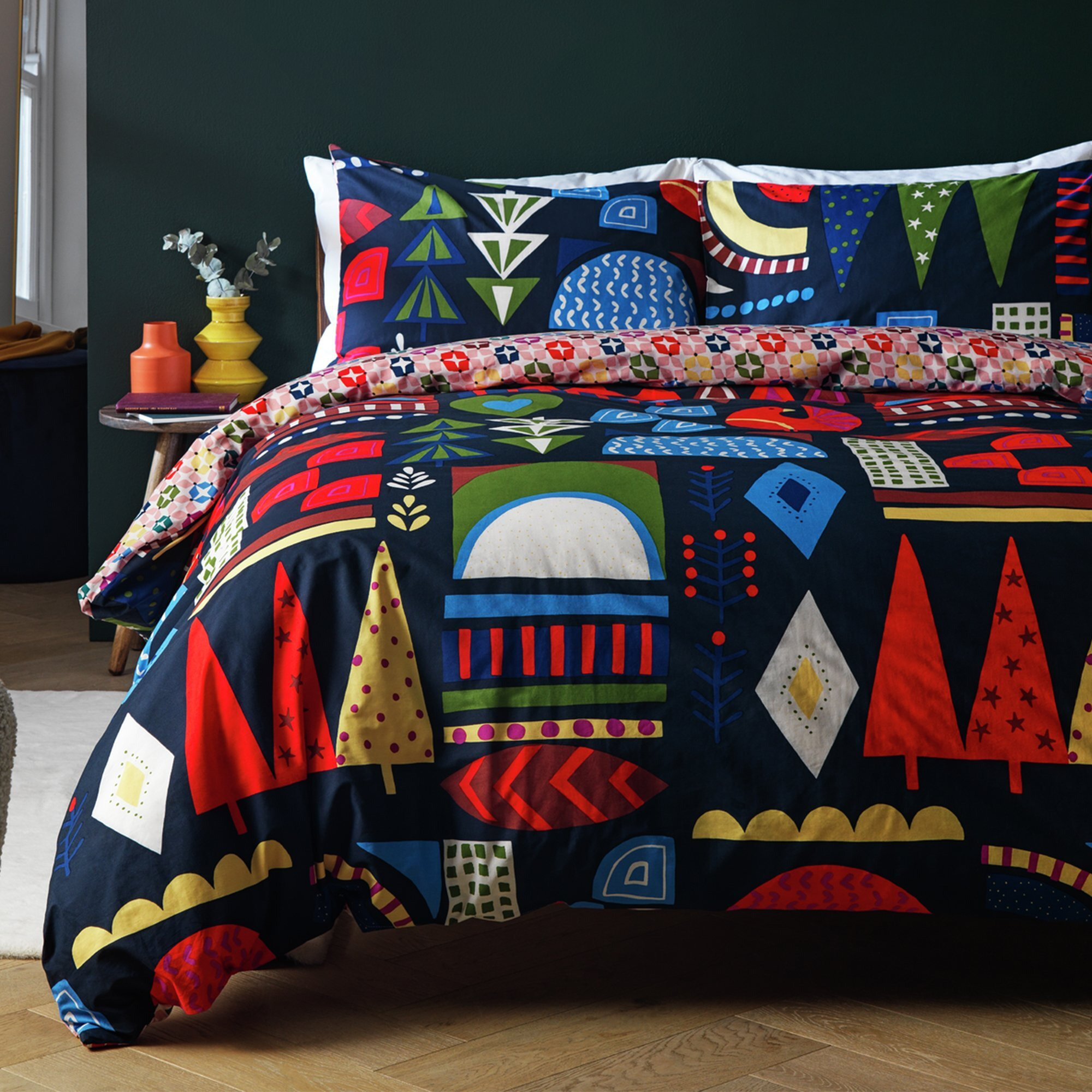 Habitat Festive Shapes Christmas Bedding Set - King - image 1