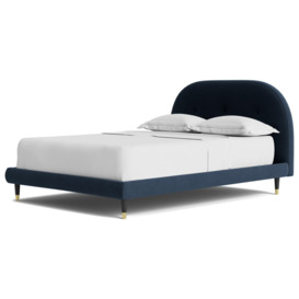 Swoon Southwark Kingsize Fabric Bed Frame - Indigo Blue