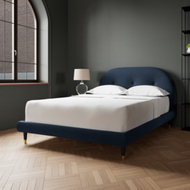 Swoon Southwark Kingsize Fabric Bed Frame - Indigo Blue - thumbnail 2