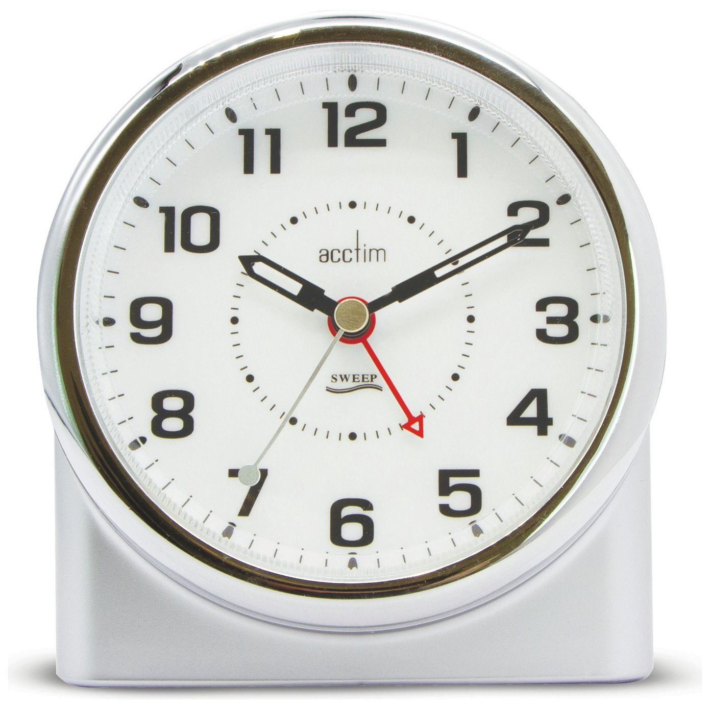 Acctim Centrale Analogue Alarm Clock - Silver - image 1