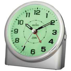 Acctim Centrale Analogue Alarm Clock - Silver - thumbnail 2