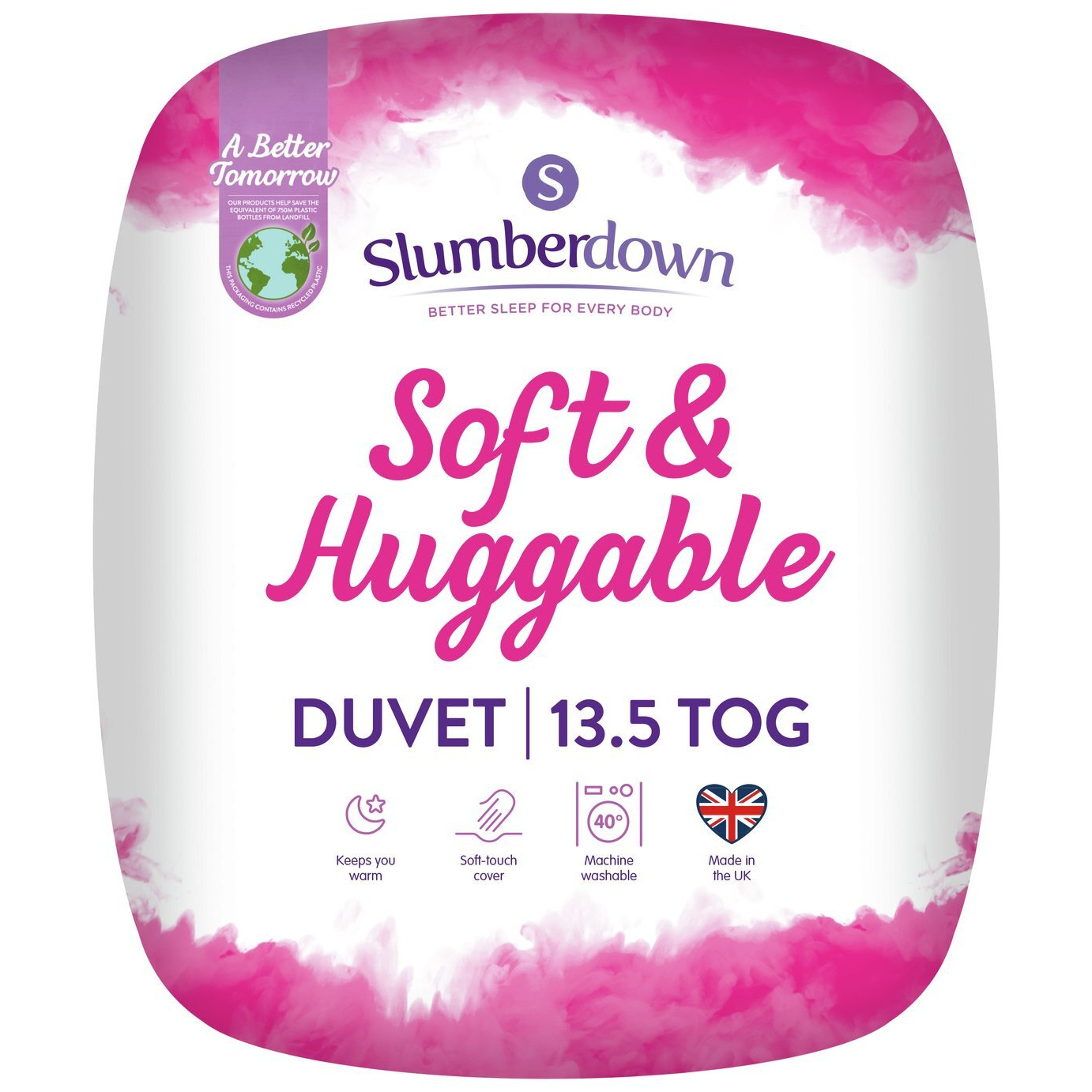 Slumberdown Soft and Huggable 13.5 Tog Duvet - Double - image 1