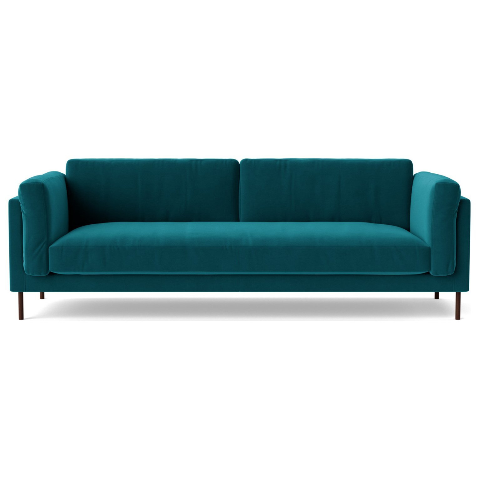 Swoon Munich Velvet 3 Seater Sofa- Kingfisher Blue