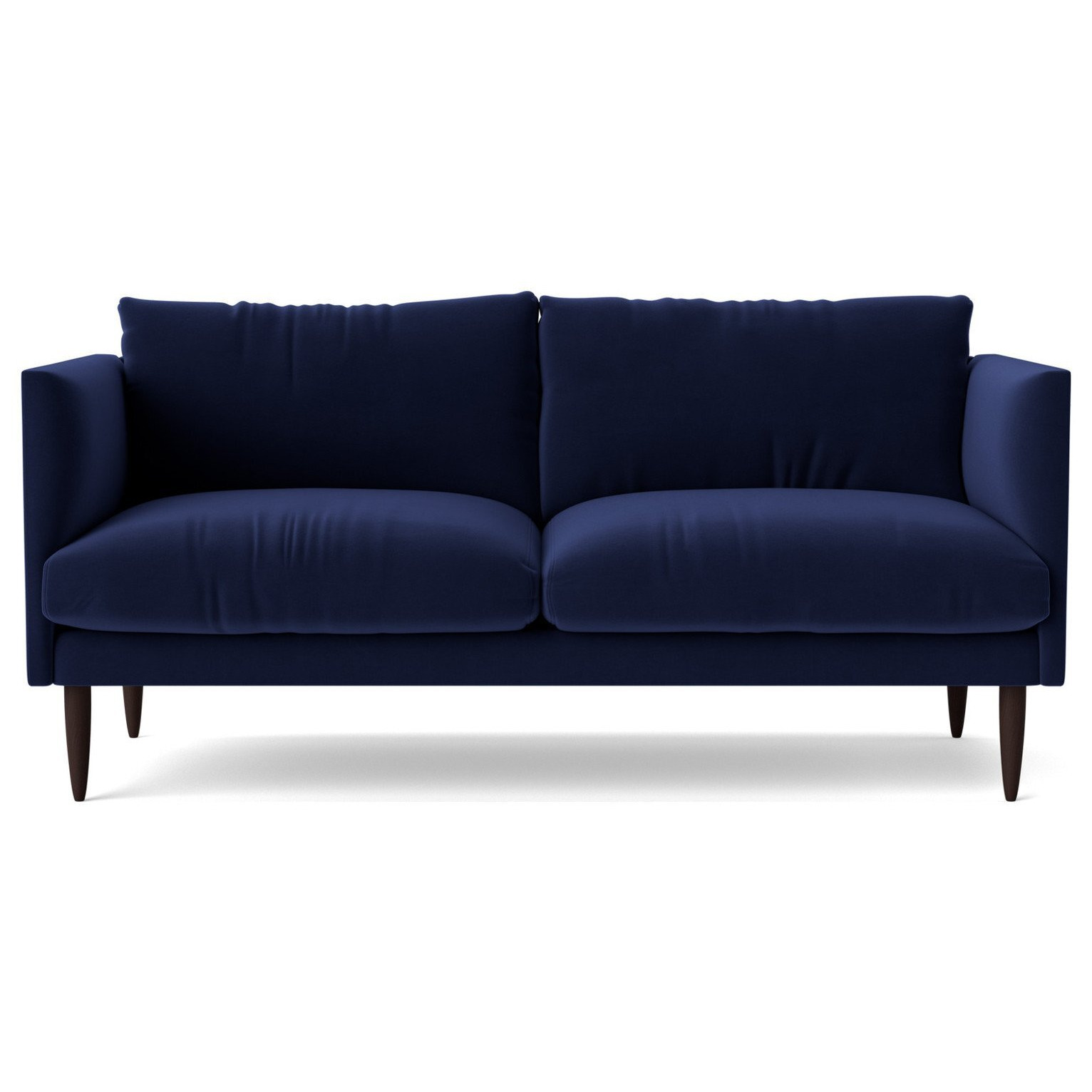 Swoon Luna Velvet 2 Seater Sofa - Ink Blue