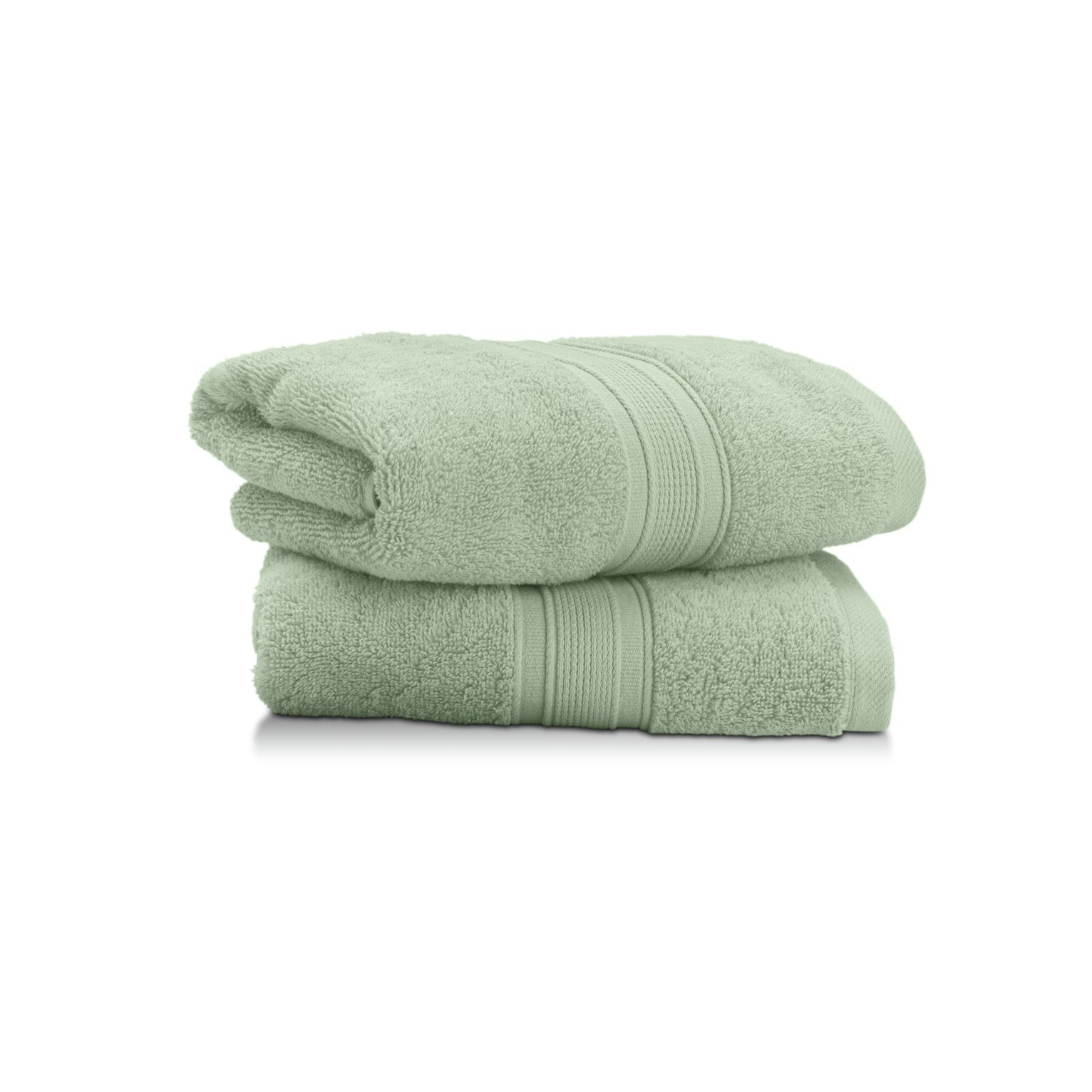 Habitat Supersoft Cotton 2 Pack Hand Towel - Green - image 1