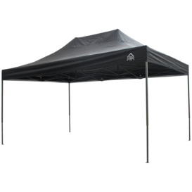 All Seasons 3m x 4.5m Pop Up Garden Gazebo - Black