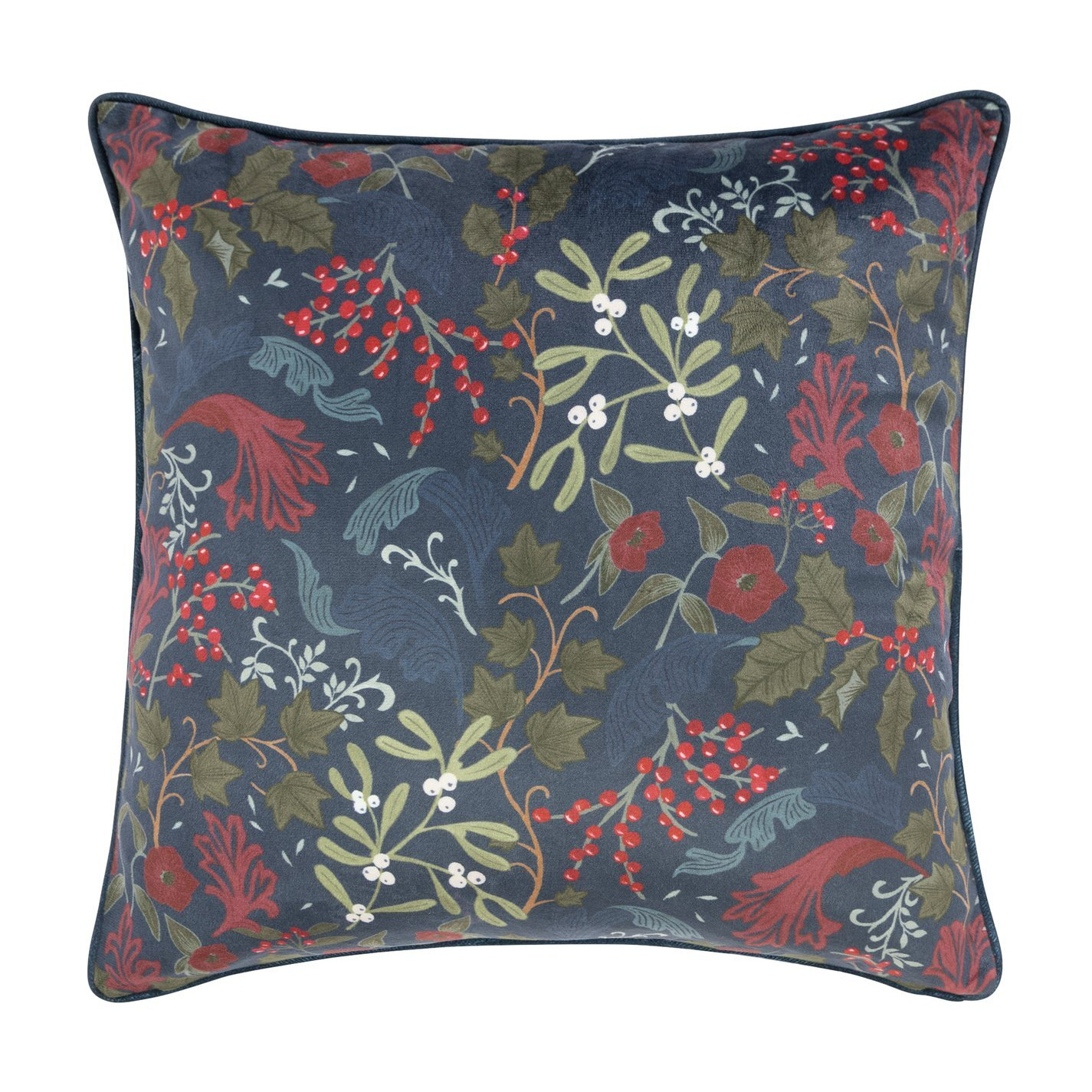Argos Home Velvet Bouquet Print Cushion - 43x43cm