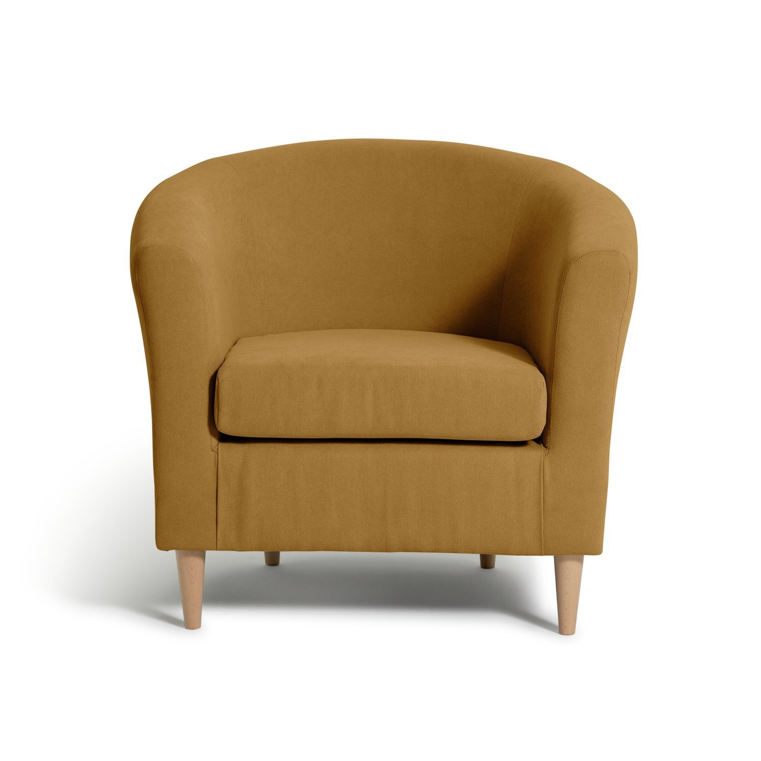 Habitat Fabric Tub Chair - Mustard - image 1