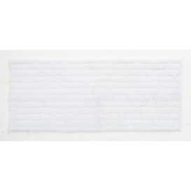 Habitat Plain Cotton Deep Pile Bath Runner- White- 40x100cm - thumbnail 1
