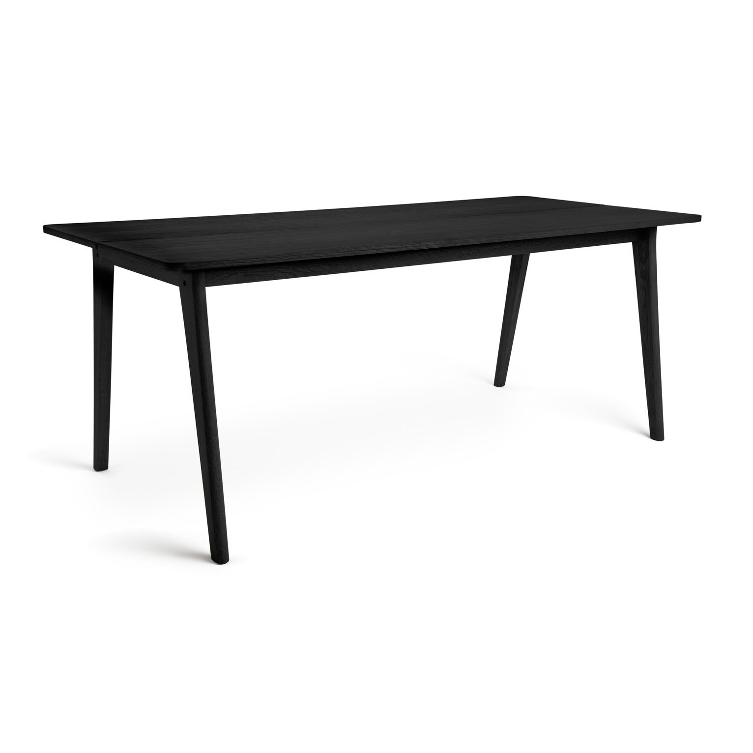 Habitat Nel Wood Dining Table - Black - image 1