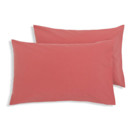 Habitat Washed Cotton Standard Pillowcase Pair - Cinnamon