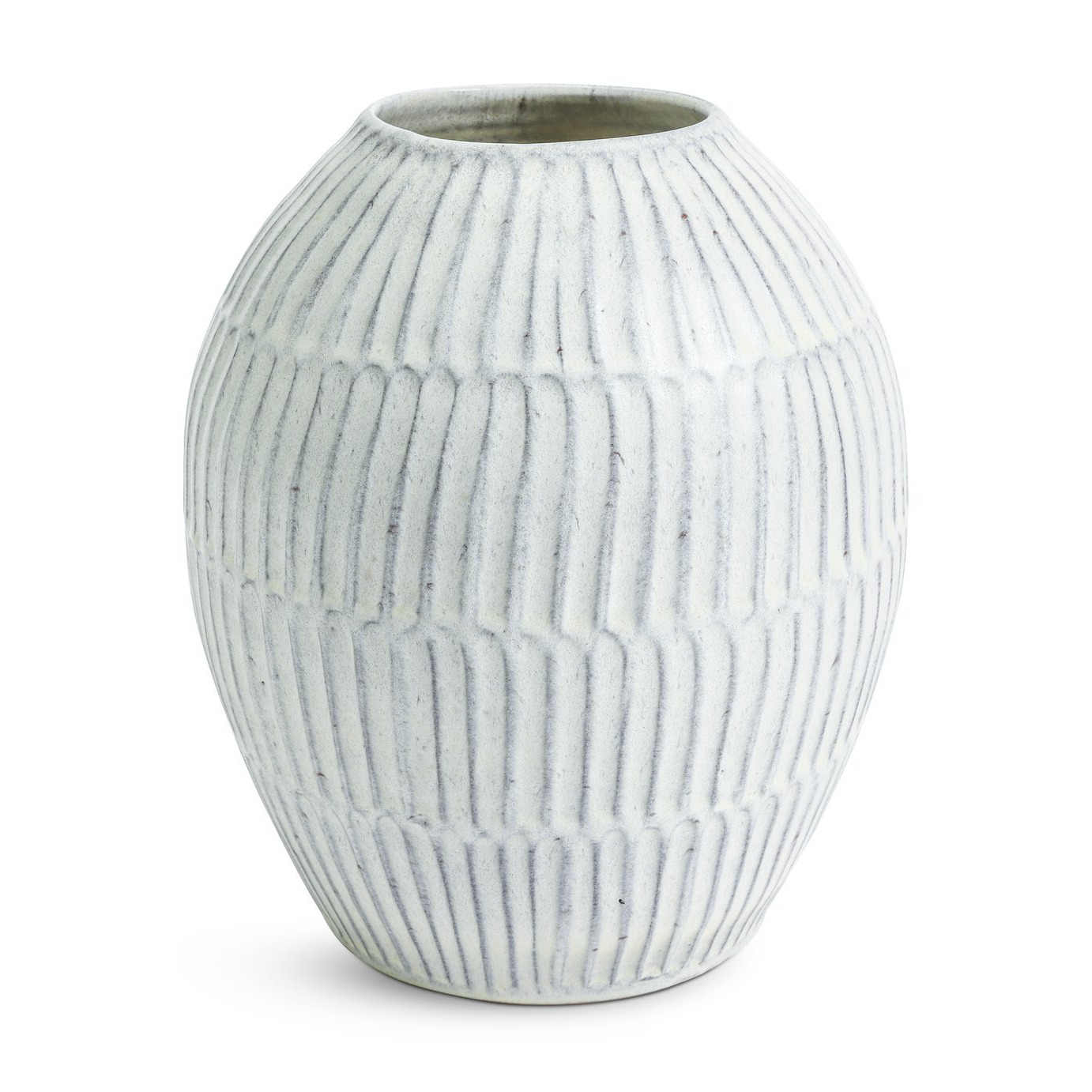 Habitat Ceramic Glazed Vase - White - image 1