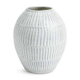 Habitat Ceramic Glazed Vase - White - thumbnail 1