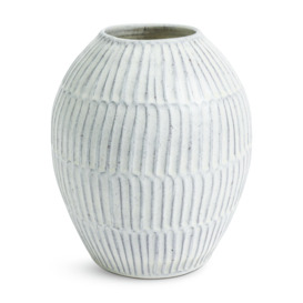 Habitat Ceramic Glazed Vase - White