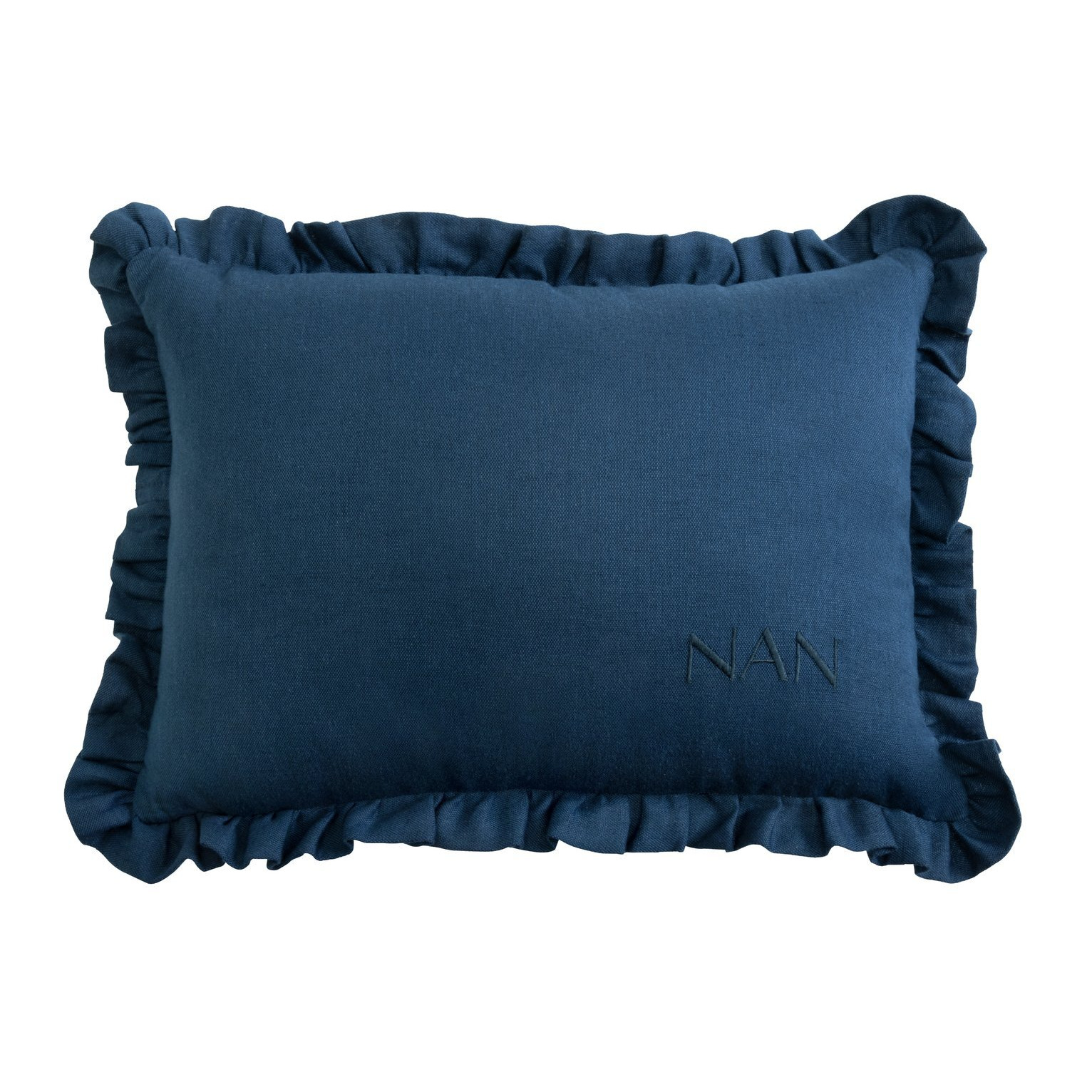 Argos Home Nan Cotton Cushion - Navy Blue - 35 x25cm