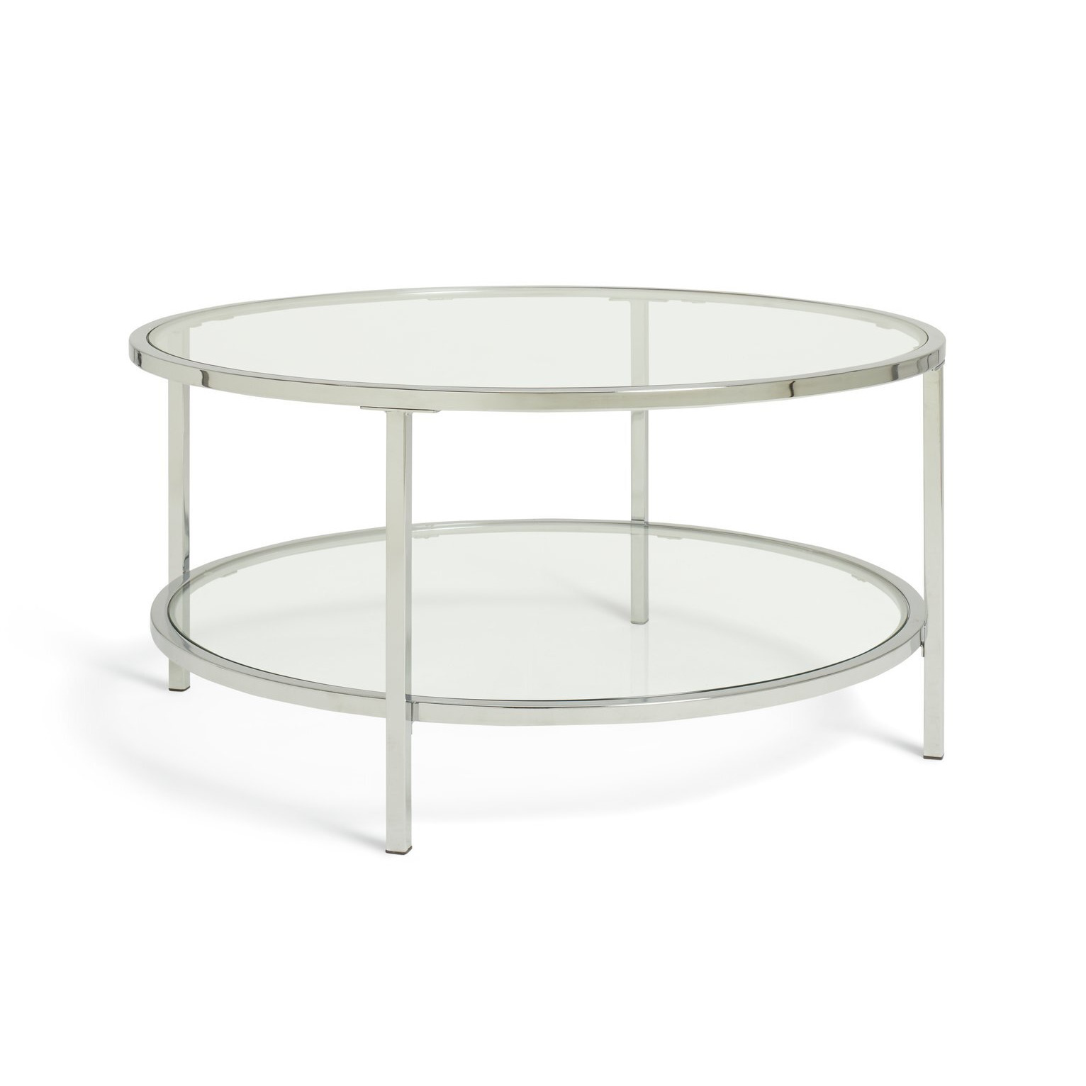 Argos Home Boutique Round Coffee Table - Silver - image 1