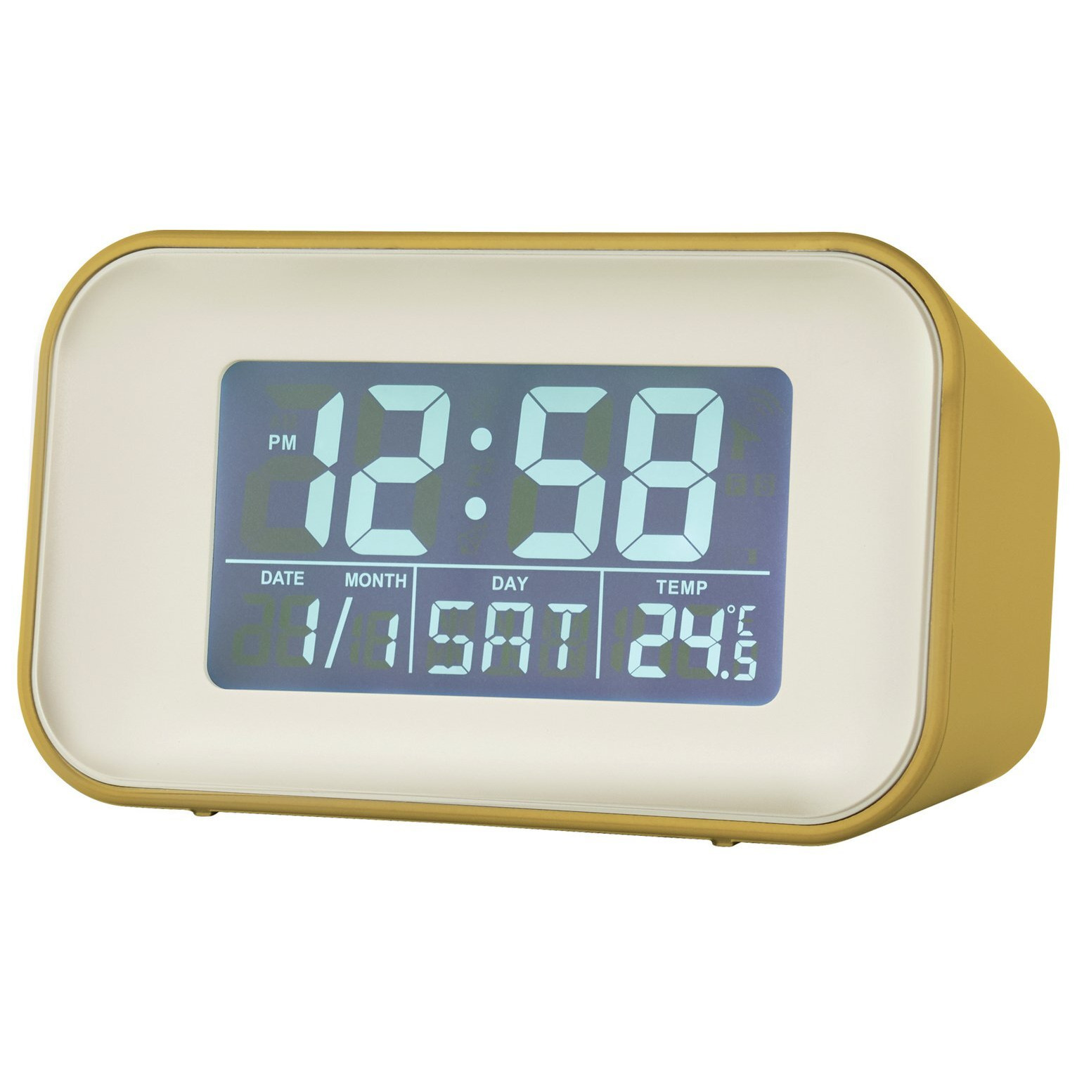 Acctim Alta Digital LCD Alarm Clock - Mustard - image 1