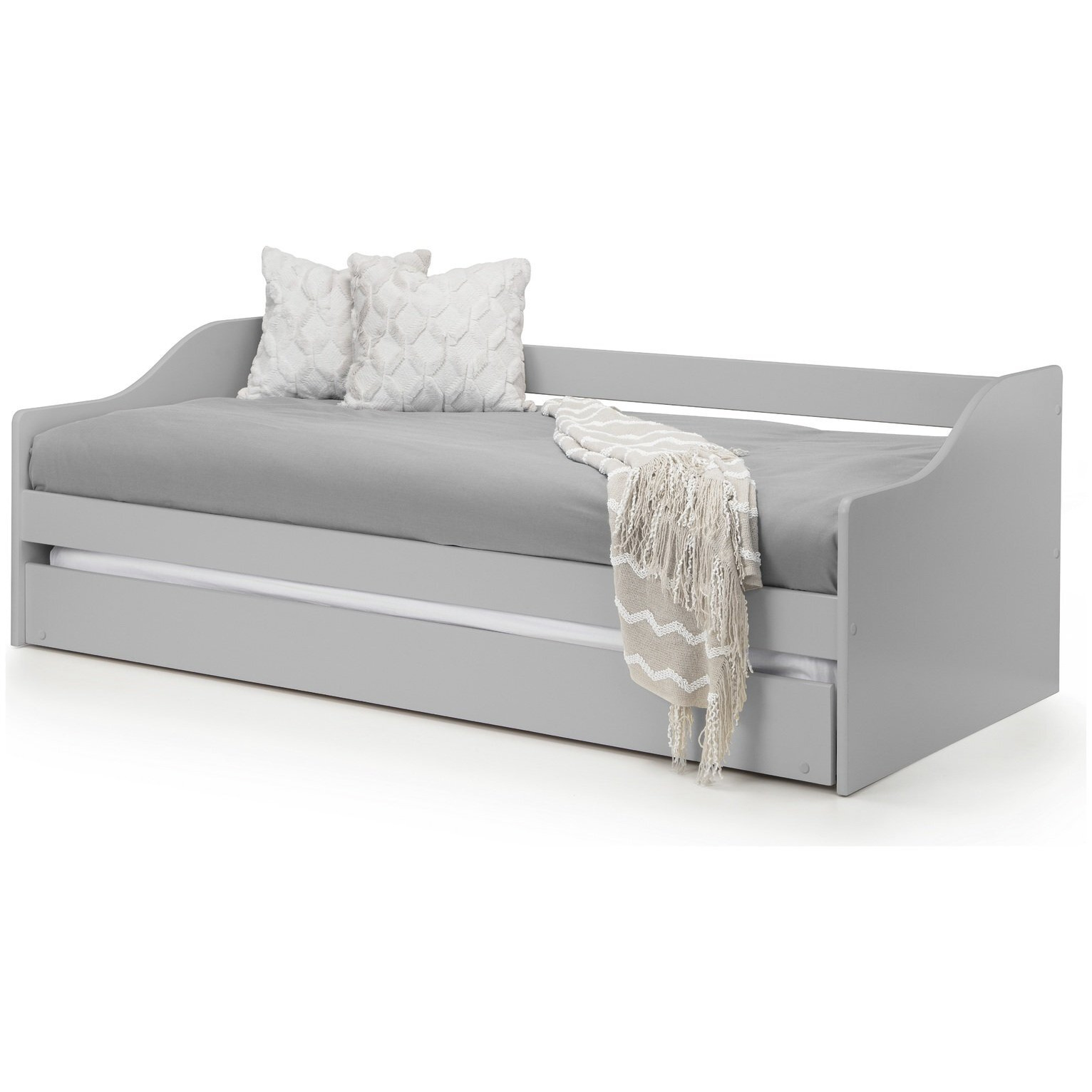 Julian Bowen Elba Wooden Day Bed with Trundle - Grey - image 1