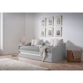 Julian Bowen Elba Wooden Day Bed with Trundle - Grey - thumbnail 2