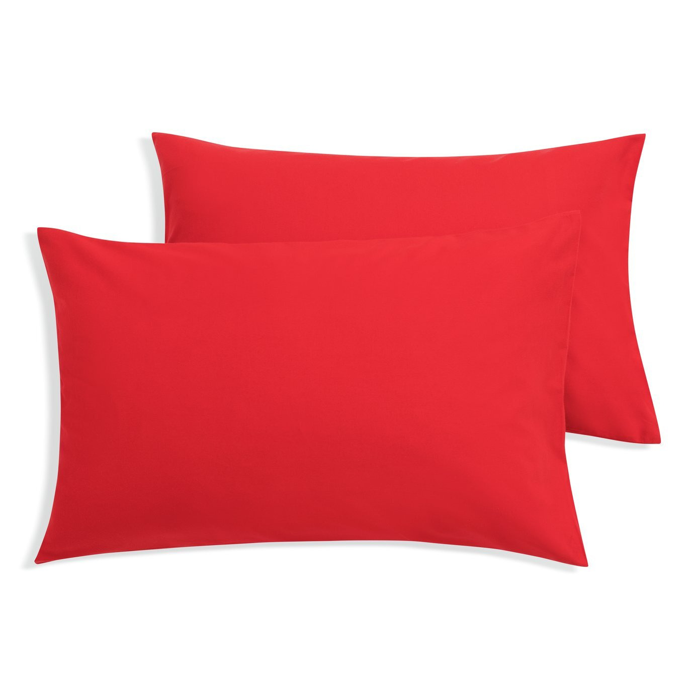 Habitat Brushed Cotton Standard Pillowcase Pair - Red - image 1