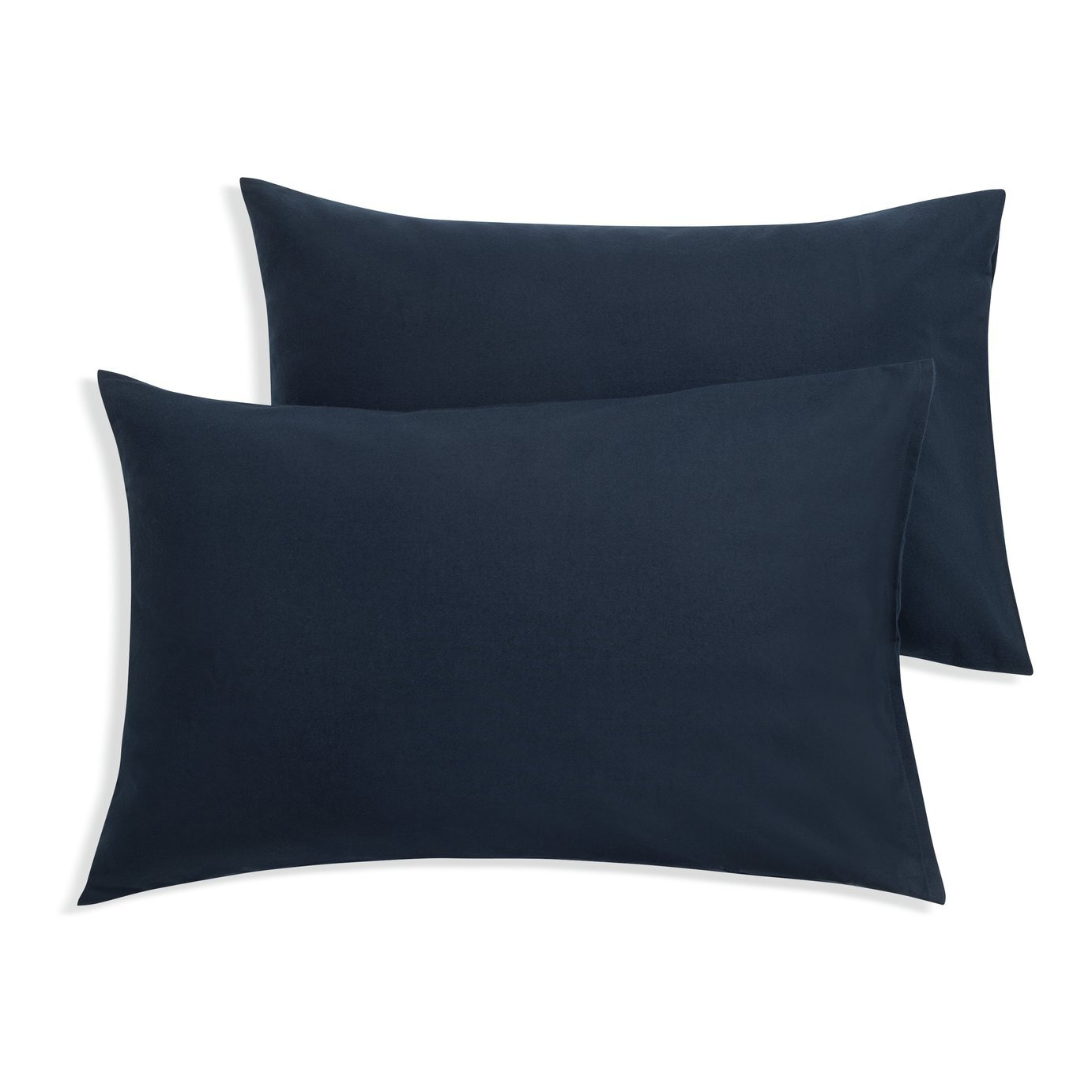 Habitat Brushed Cotton Standard Pillowcase Pair - Navy - image 1