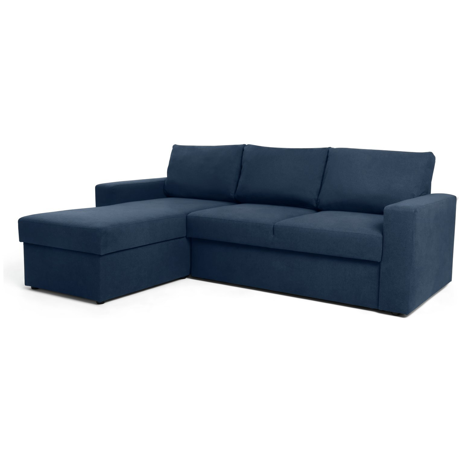 Argos Home Miller Fabric Left Hand Corner Sofa Bed - Navy