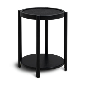 Habitat Simone Round Bedside Table - Black