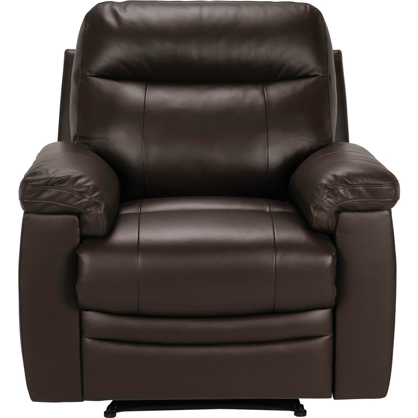 Argos Home Paolo Leather Mix Manual Recliner Chair - Brown - image 1