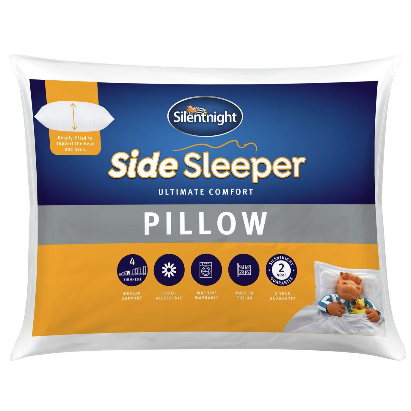 Silentnight Side Sleeper Medium Pillow - image 1