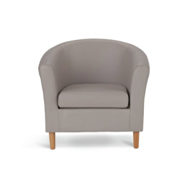 Argos Home Faux Leather Tub Chair - Mocha