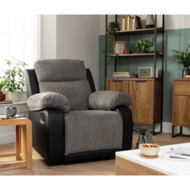 Argos Home Bradley Fabric Manual Recliner Chair - Charcoal - thumbnail 2