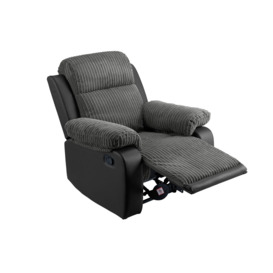 Argos Home Bradley Fabric Manual Recliner Chair - Charcoal - thumbnail 1