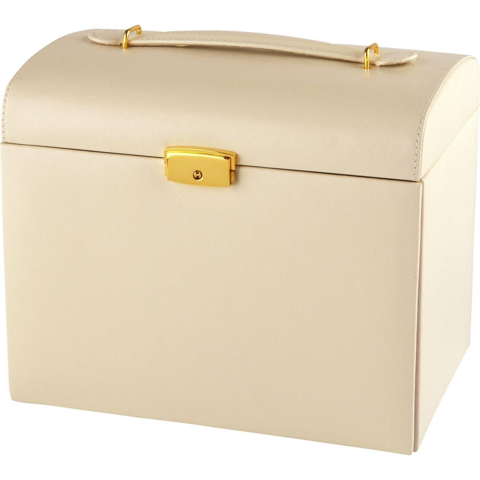 Buy Cream Faux Leather Large Three Drawer Jewellery Box | Jewellery boxes  and hangers | Argos